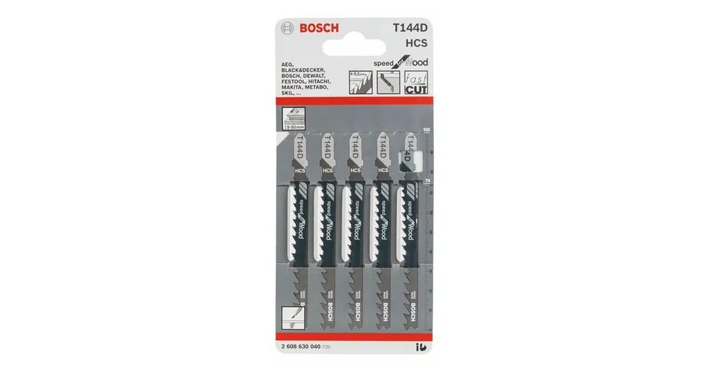 Saisonangebot BOSCH Sägeblatt für Säbelsäge T 144 D Speed for Wood (5 Stück) 2608630040