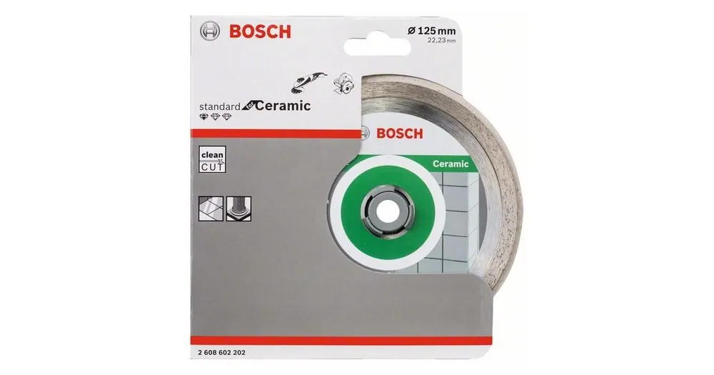 BOSCH Diamant-Trennscheibe ST für Keramik 125 x 22,23 x 1,6 x 7 mm 2608602202 Sonderangebot