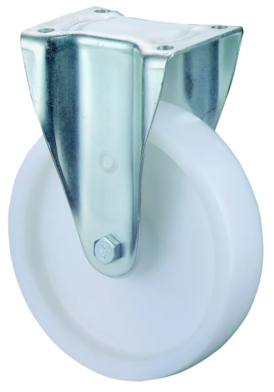 Schwerlast-Bockrolle Ø150mm Kunststoff weiß Schnäppchen